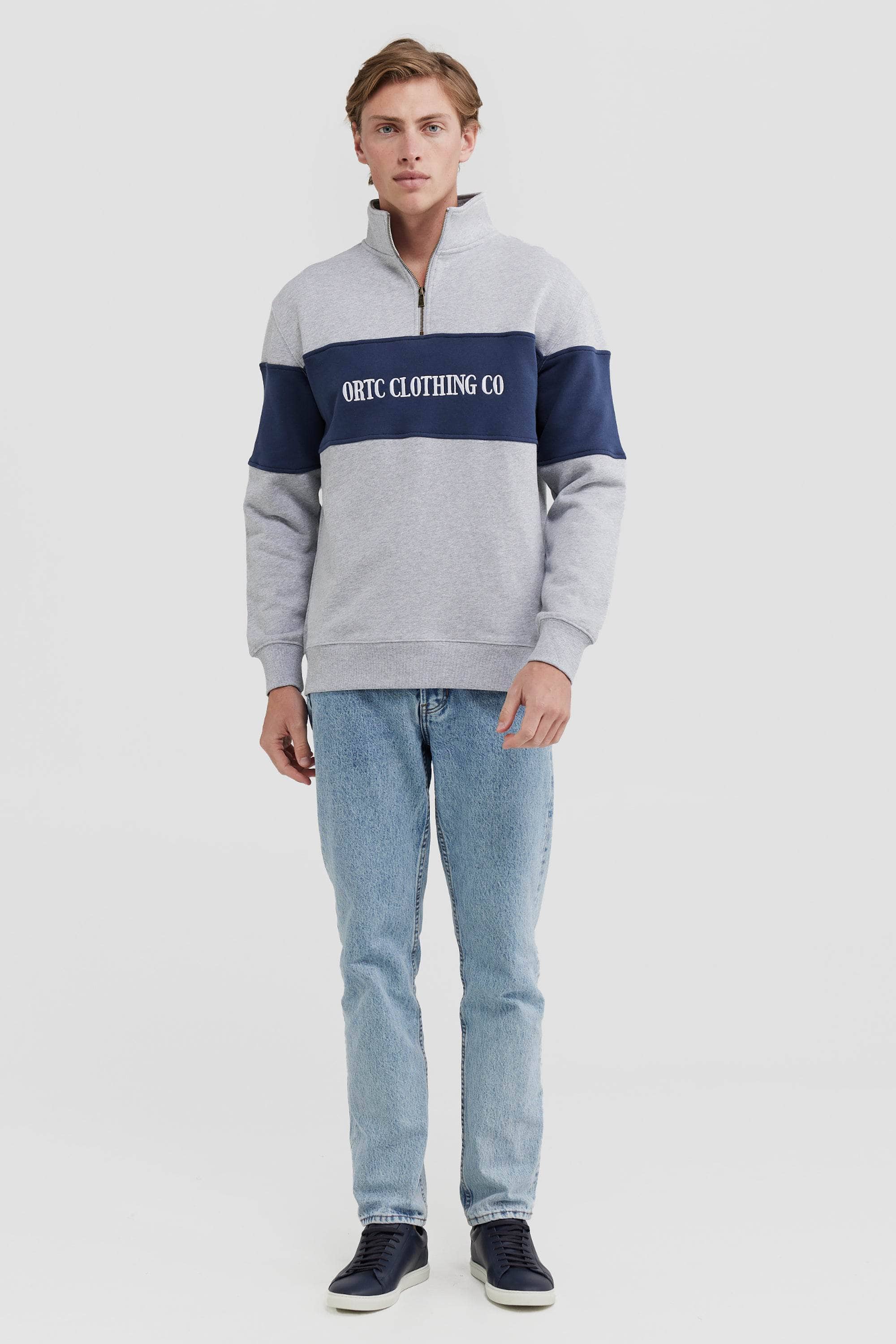 Classic Logo Quarter Zip Grey Marle - Image 5