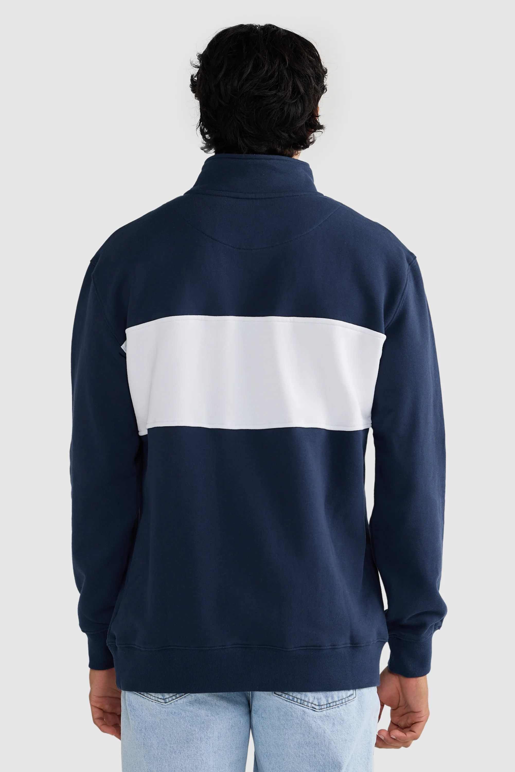 Classic Logo Quarter Zip Navy - Image 5