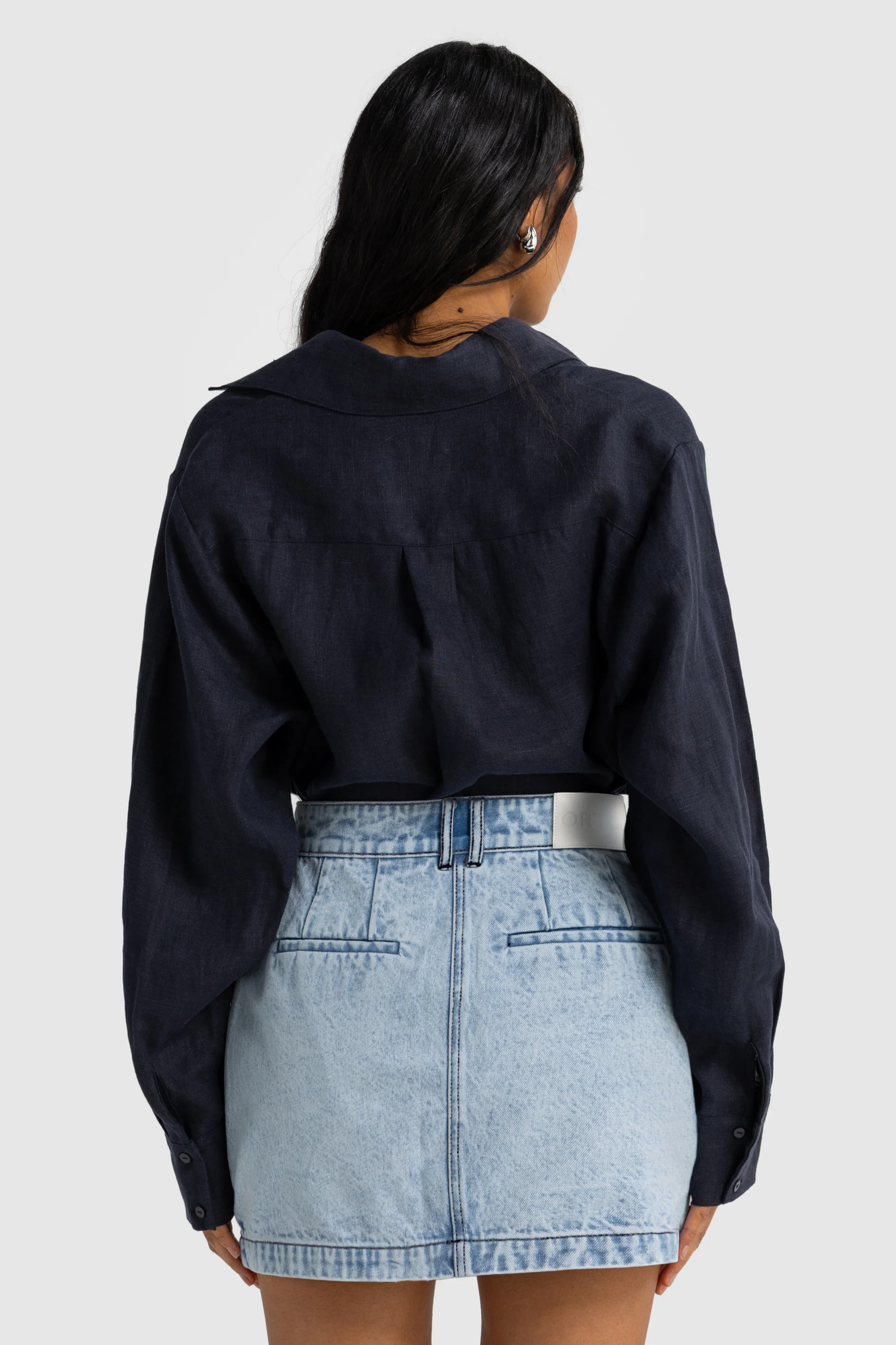 Harley Denim Mini Skirt Light Blue - Image 4