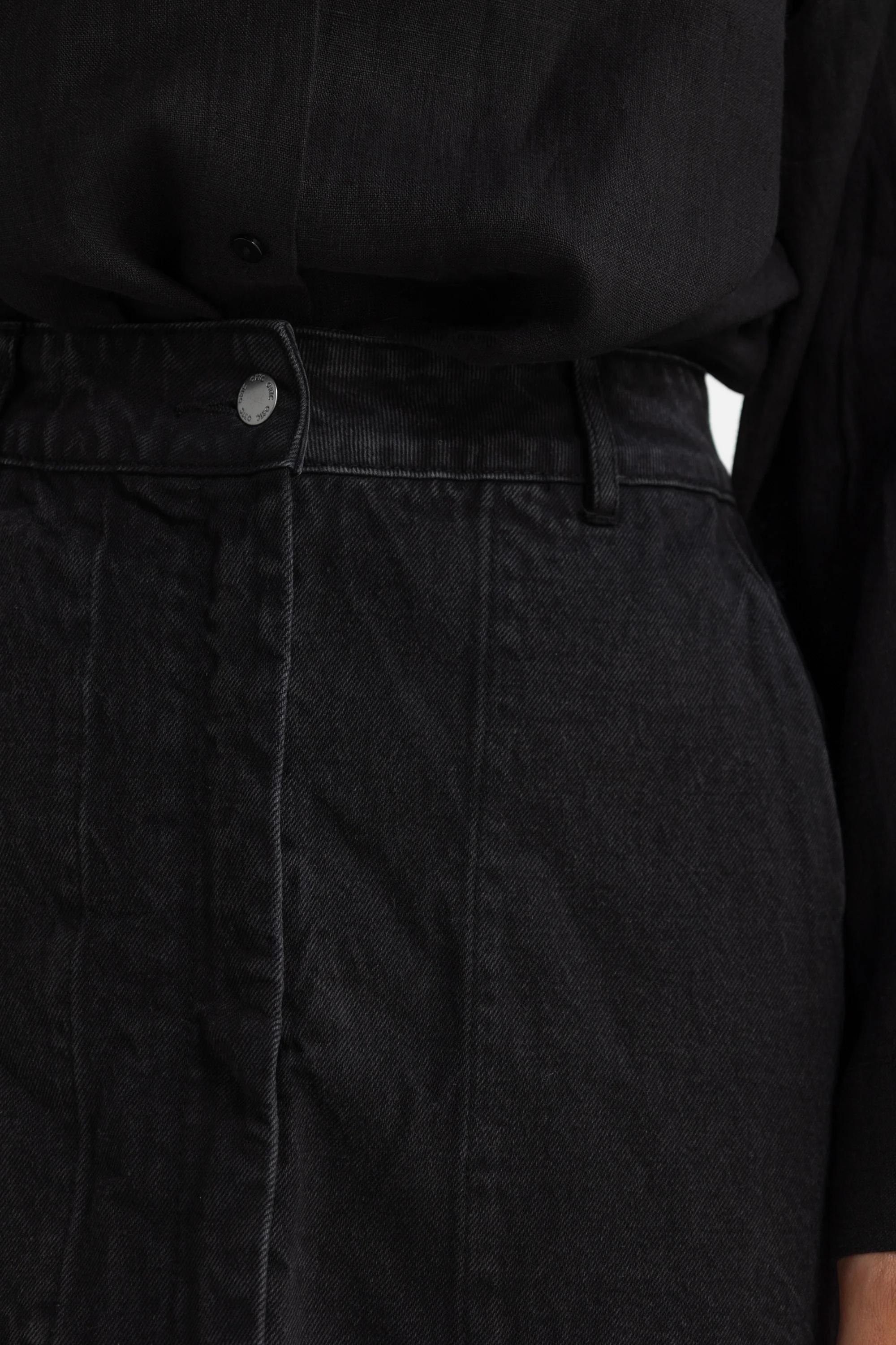 Harley Denim Mini Skirt Washed Black - Image 3